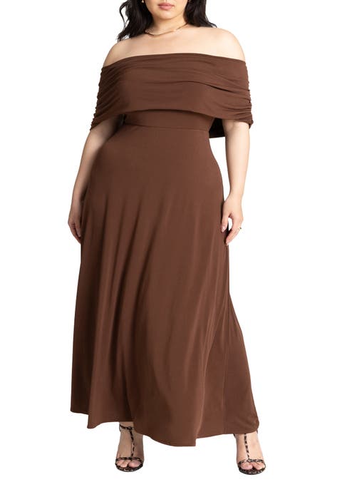 Off The Shoulder Maxi Dress (Plus Available)