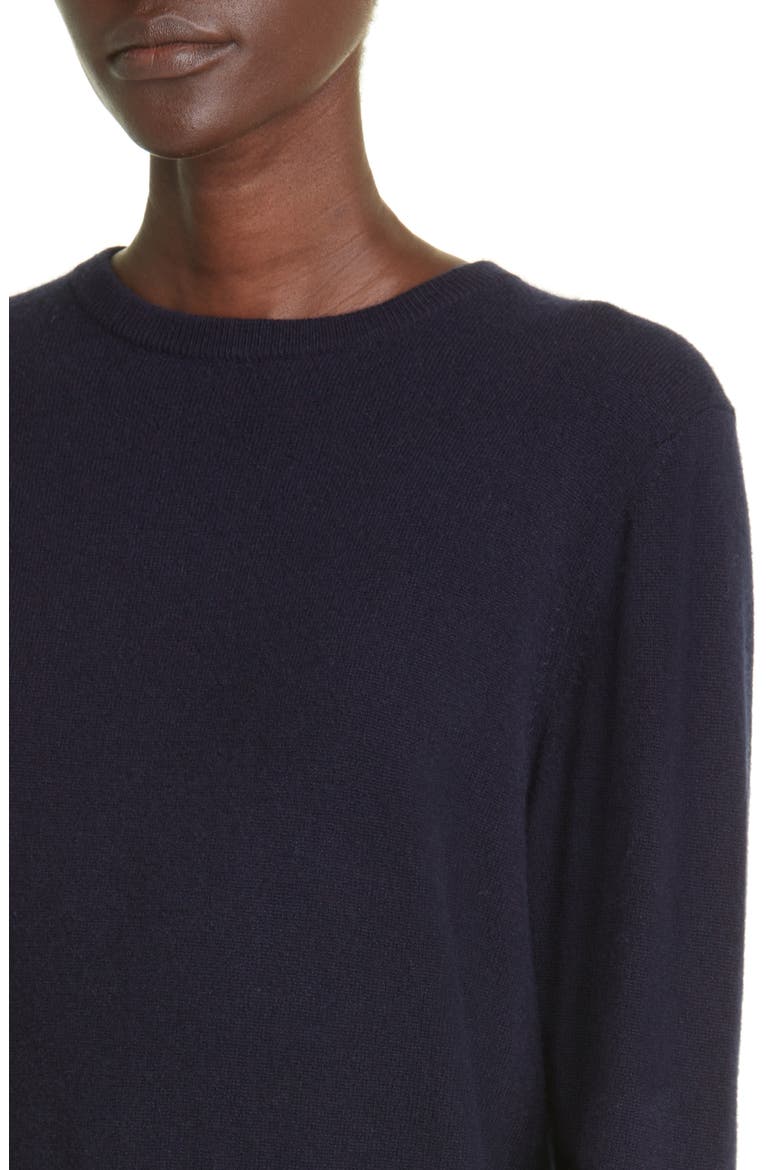 Gender Inclusive Classic Crewneck Cashmere Sweater, Alternate, color, NAVY