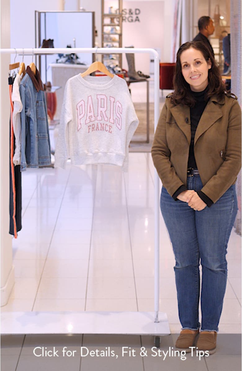 Kids' I Heart Paris Fleece Graphic Sweatshirt, sales video thumbnail