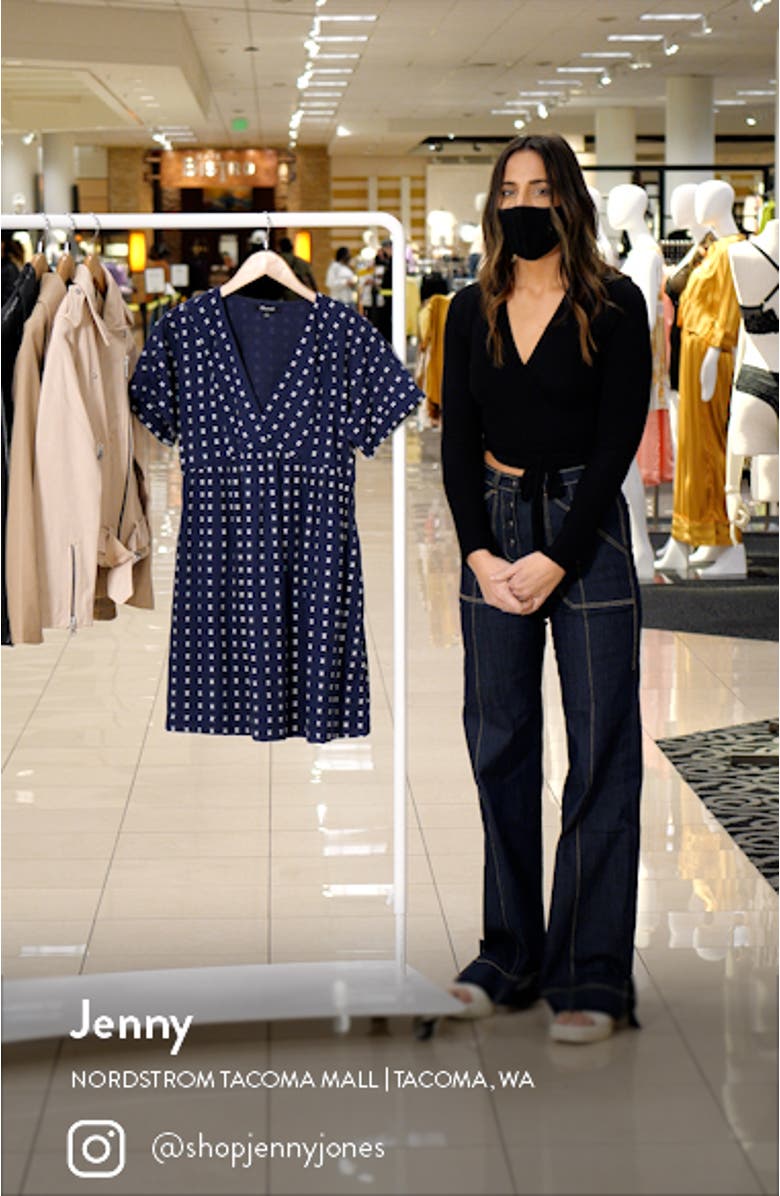 V-Neck Dolman-Sleeve Minidress, sales video thumbnail