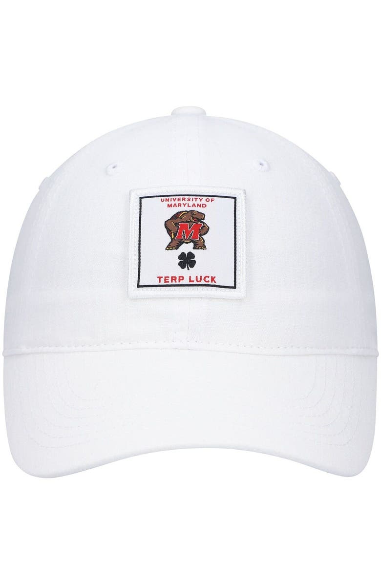 Black Clover Men's White Maryland Terrapins Dream Adjustable Hat, Alternate, color, 