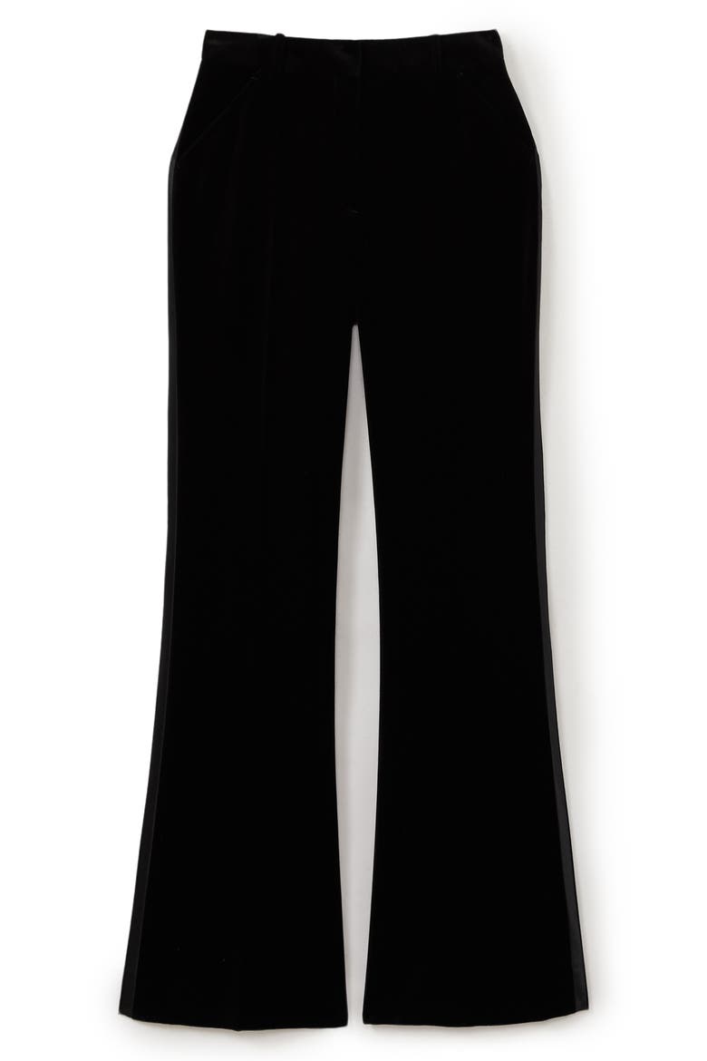 Parisa Cotton Velveteen Pants, Alternate, color, BLACK