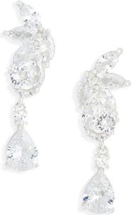 NORDSTROM RACK Mixed Cut Cubic Zirconia Drop Earrings