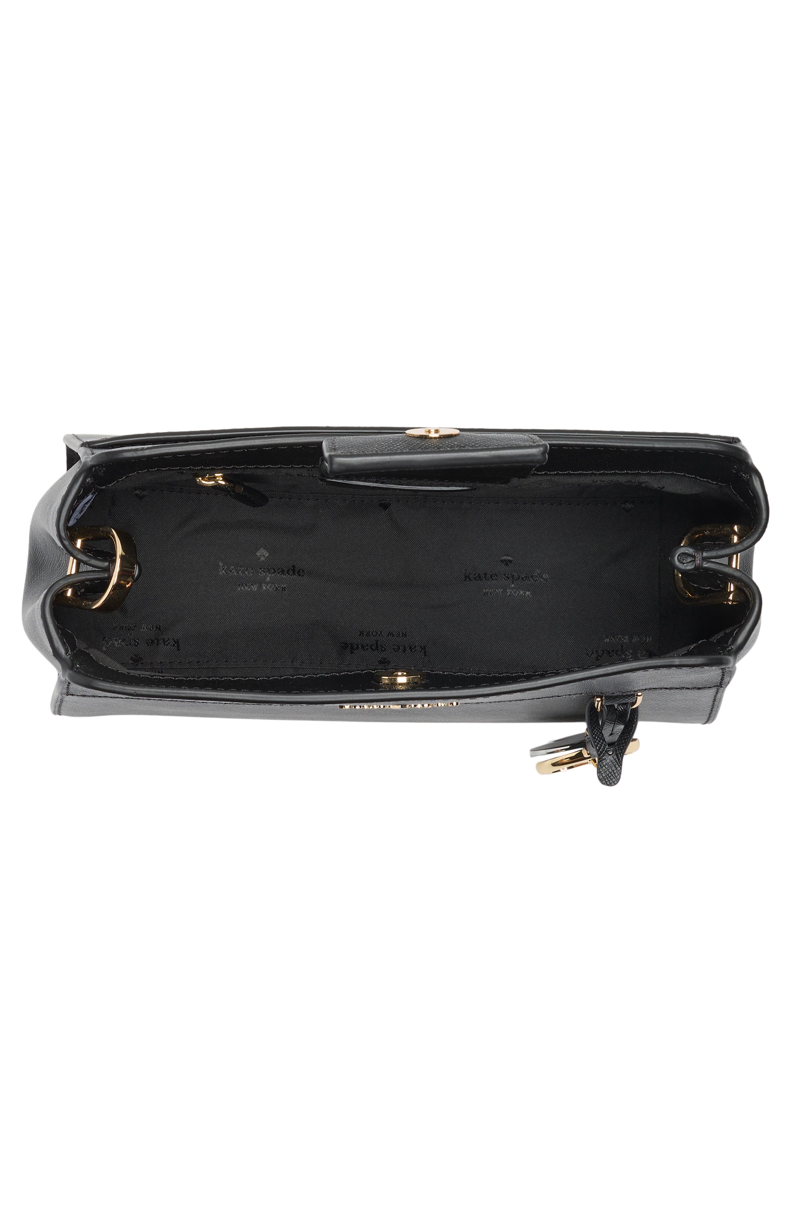 Kate Spade New York madison saffiano leather small satchel, Alternate, color, Black