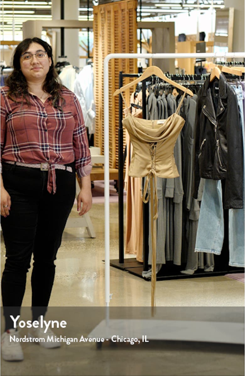 Letitia Lace-Up Satin Corset Top, sales video thumbnail