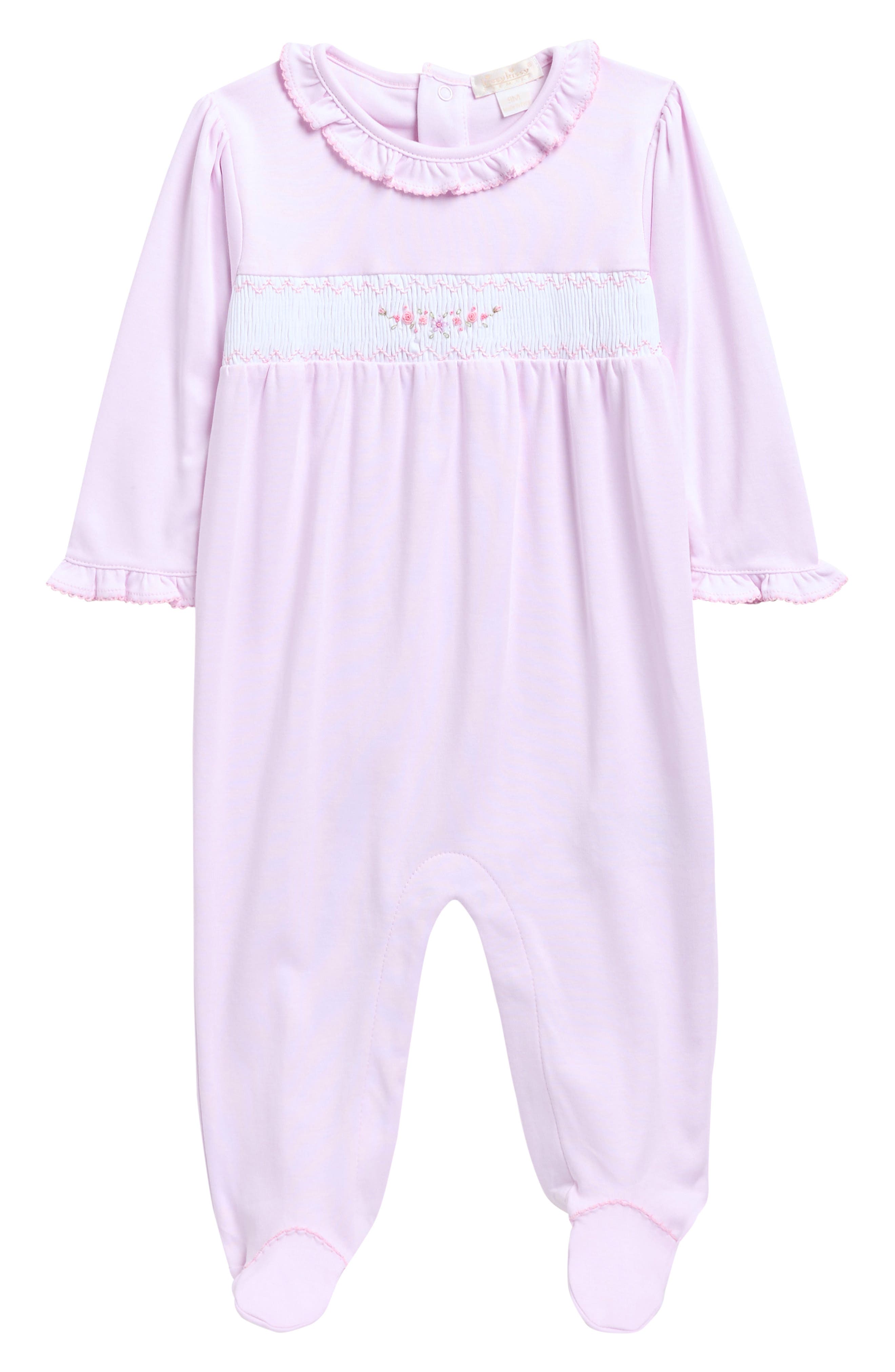 Kissy Kissy Babies'  Smocked Footie In Pink