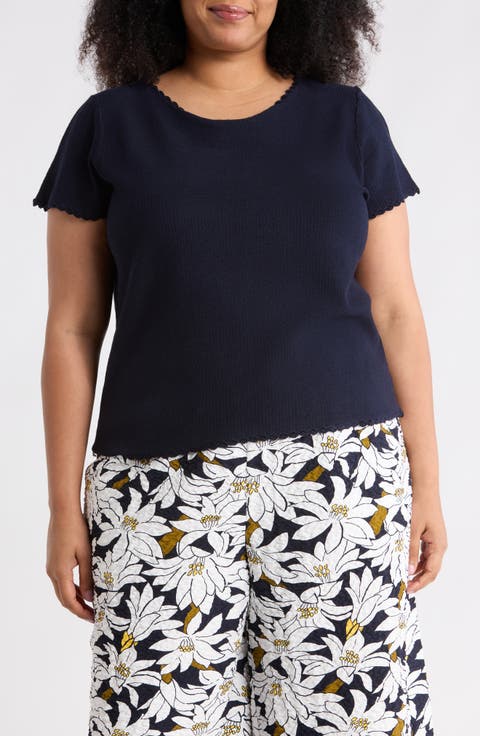 Short Sleeve Sweater (Plus)
