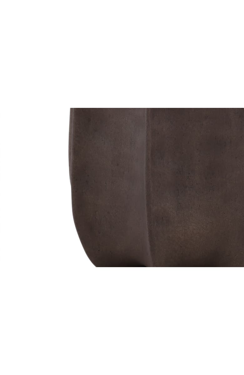 Dovetail Furniture Calista Ribbed Terracotta Decorative Vase, Alternate, color, Brown