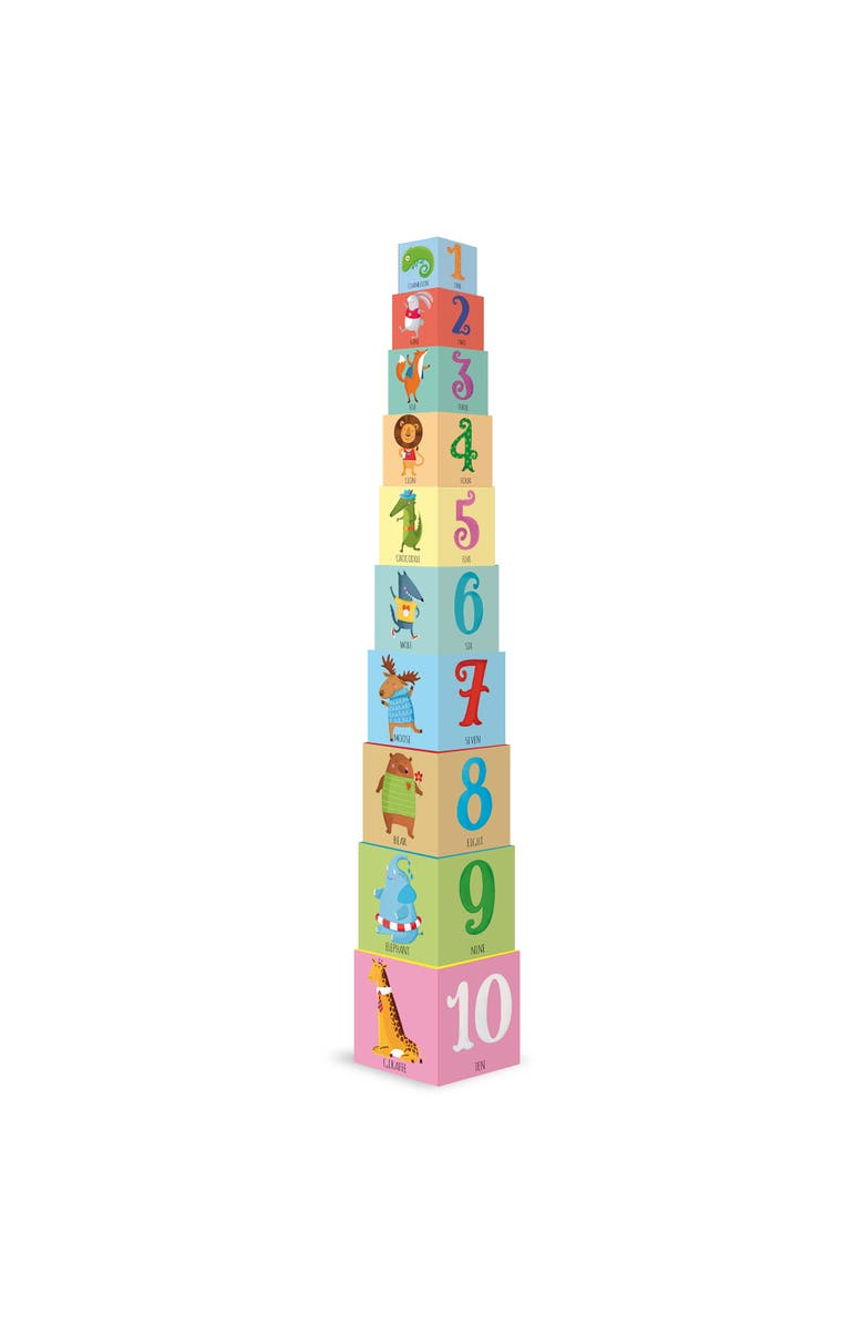 Sassi Edublocks Animals 10 Stacking Cubes & Booklet, Alternate, color, Multicolored