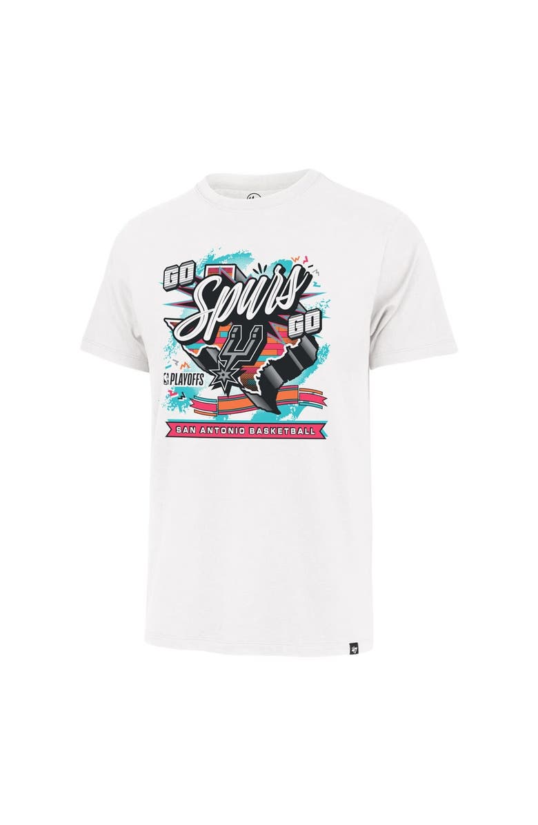 '47 Men's '47 White San Antonio Spurs 2026 NBA Playoffs Round Two Franklin T-Shirt, Alternate, color, White