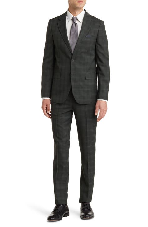 Bell Slim Fit Plaid Stretch Suit