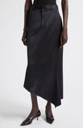GRACE LING Tailored Angular Stretch Wool Skirt