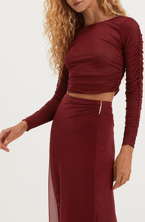 Mira Long Sleeve Cover-Up Top