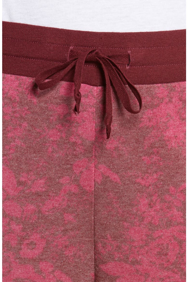 Soft Lounge Joggers, Alternate, color, BURGUNDY TANNIN ROSE BROCADE