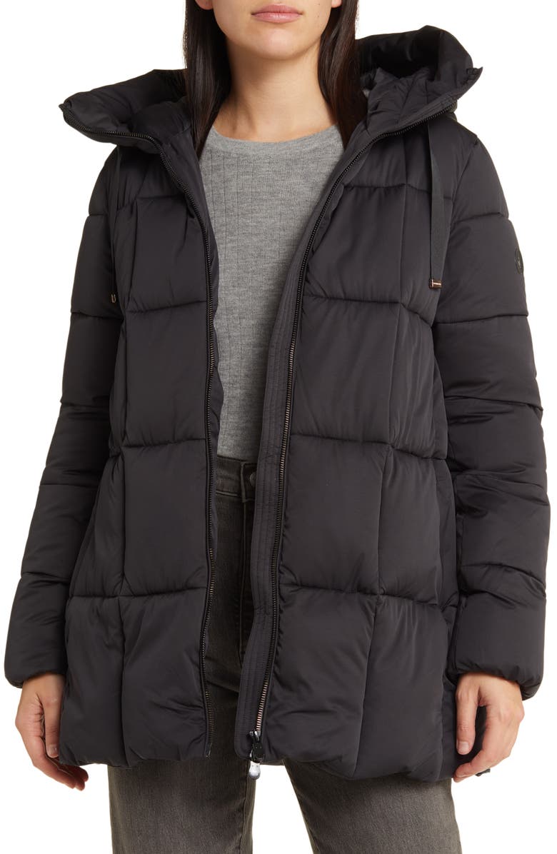 Save The Duck Alena Hooded Puffer Coat, Alternate, color, 
