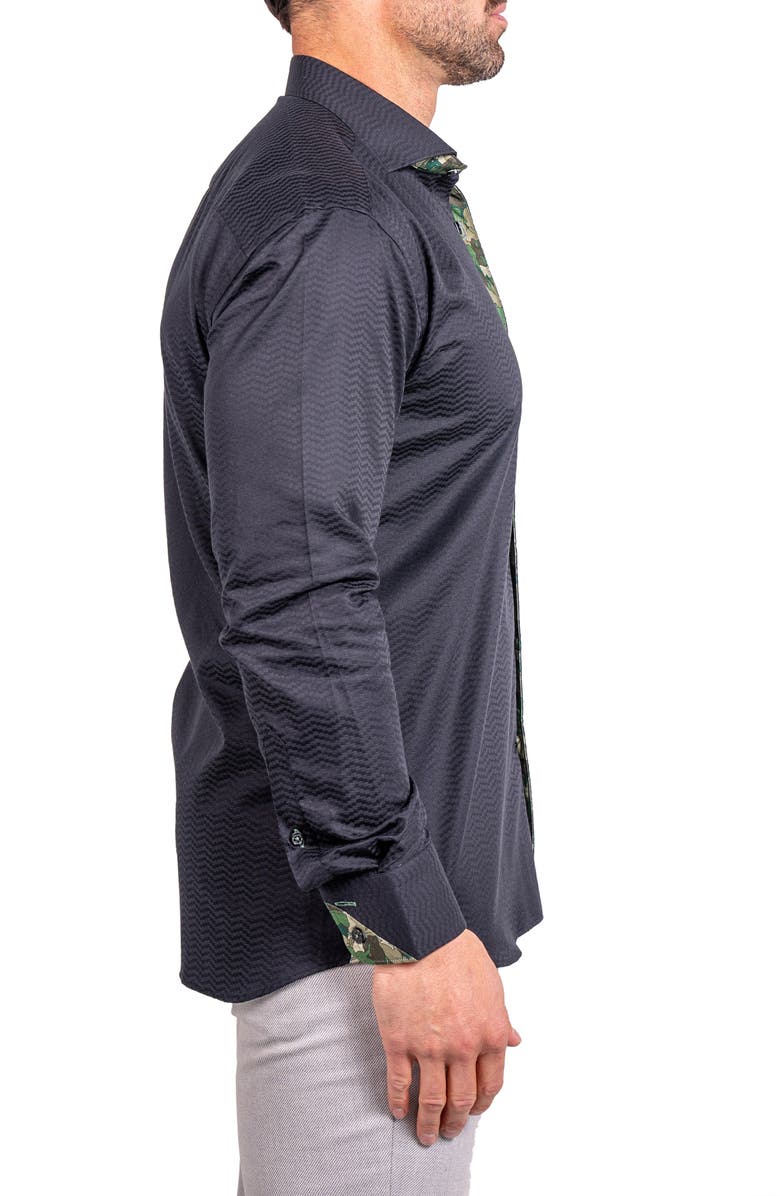 Maceoo Einstein Ascension Contemporary Fit Button-Up Shirt, Alternate, color, Black