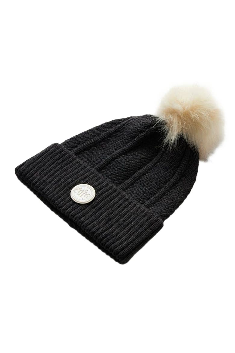 Willow Pom Baby Beanie, Alternate, color, Black