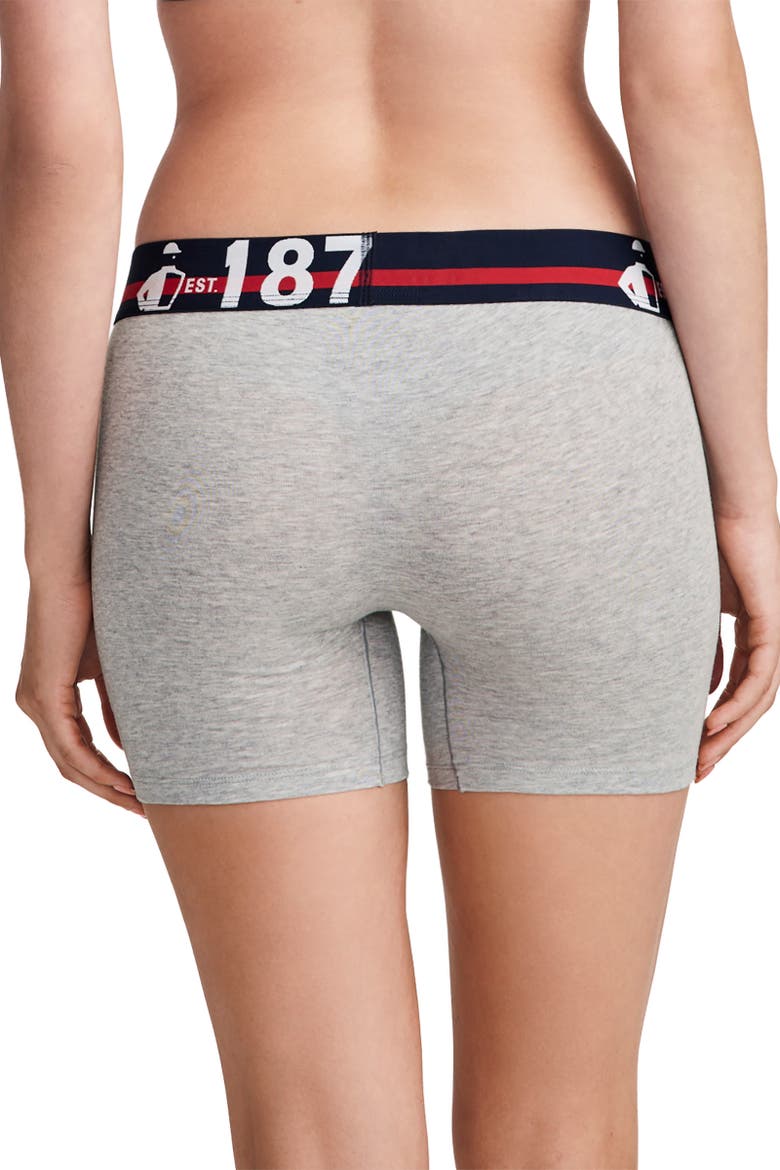 Women's 1876 Collection Cotton Stretch Boxer, Alternate, color, 1876 Grey