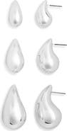 NORDSTROM RACK Set of 3 Teardrop Stud Earrings