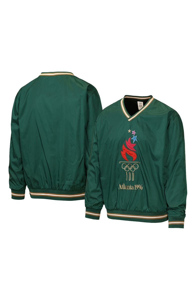 Men's Outerstuff Green Olympic Games Atlanta 1996 Summer Olympics V-Neck Jacket, Main, color, Green