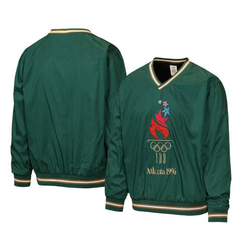 Men's Outerstuff Green Olympic Games Atlanta 1996 Summer Olympics V-Neck Jacket