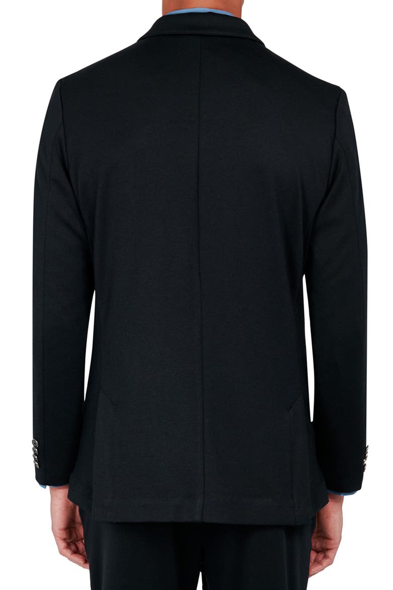 Slim Fit Performance Knit Sport Coat, Alternate, color, JET BLACK