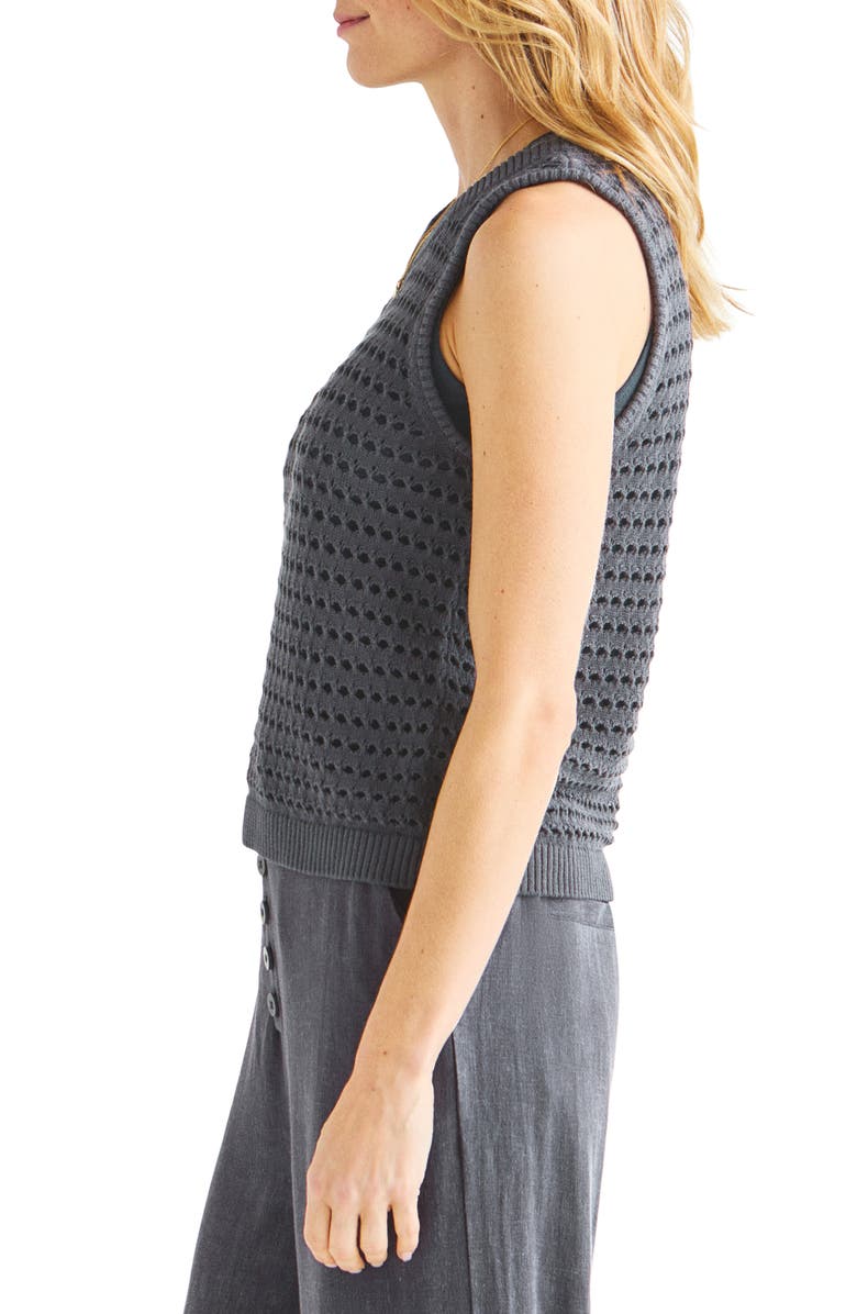 Splendid Asher Open Knit Sleeveless Top, Alternate, color, 