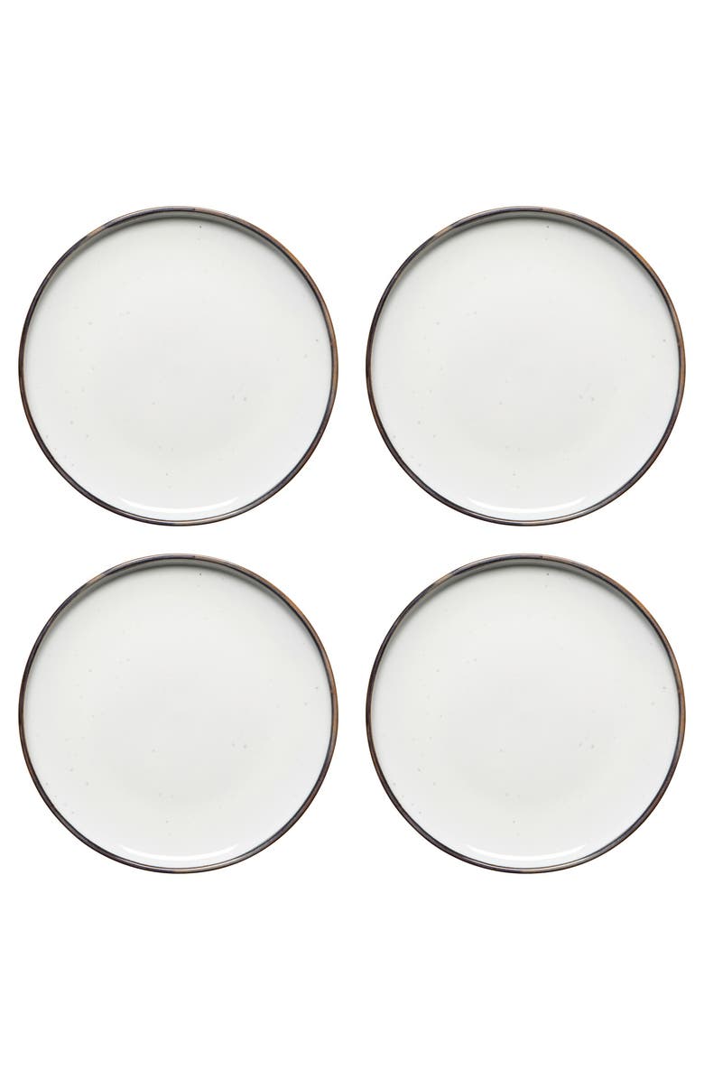 Danica Brands Set of 4 Tundra Appetizer Plate, Main, color, White