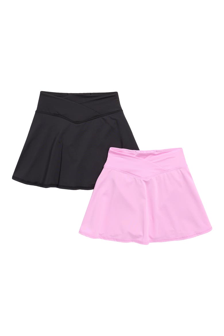 Kids' Assorted 2-Pack Jersey Summer Cross Active Skorts, Main, color, ORCHID/ BLACK