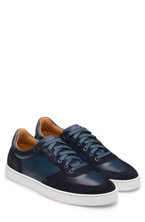 ★Magnanni★Men's Costa Mid★Navy/Leno Magnanni Shoes Mens 11 D Federico Oxford Cap Toe Lace Up
