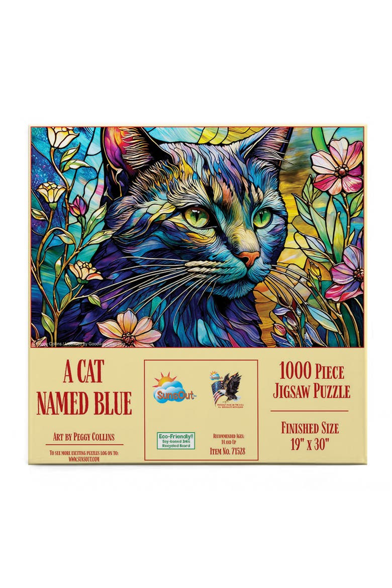 A Cat Named Blue 1000 piece Jigsaw Puzzle for Adults, Alternate, color, Multicolor