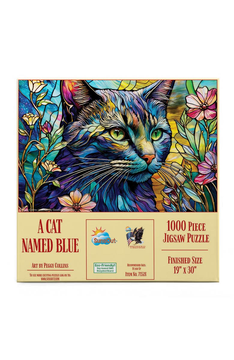 Sunsout A Cat Named Blue 1000 piece Jigsaw Puzzle for Adults, Alternate, color, Multicolor