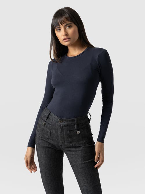 Shop Saint + Sofia Austen Crew Neck Long Sleeve Tee