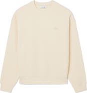 Lacoste Relaxed Fit Cotton Blend Piqué Sweatshirt