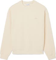 Lacoste Relaxed Fit Cotton Blend Piqué Sweatshirt