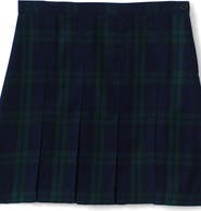 Lands' End School Uniform Girls Plaid Box Pleat Skirt Top of the Knee