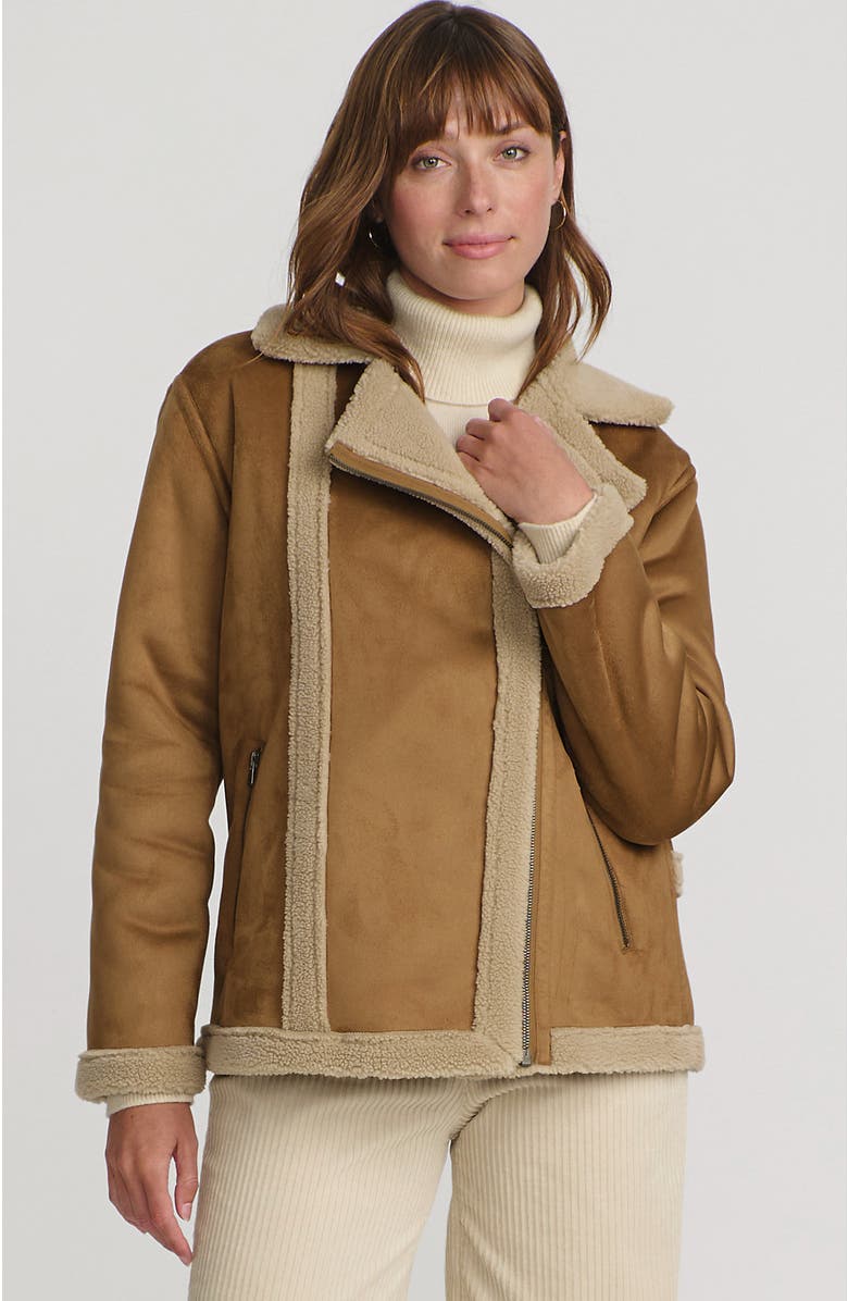 Lands' End Shearling Jacket, Main, color, 
