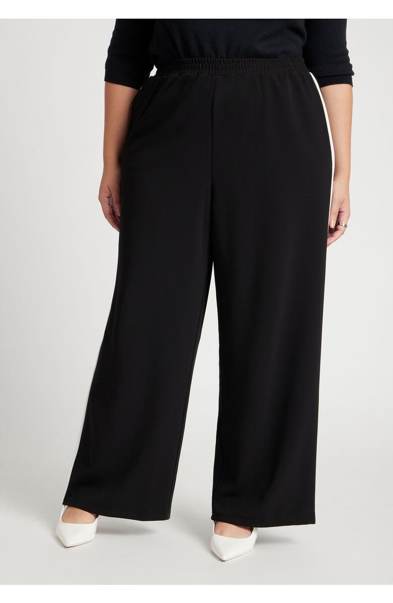 ELOQUII Track Pant With Side Stripe, Alternate, color, Black