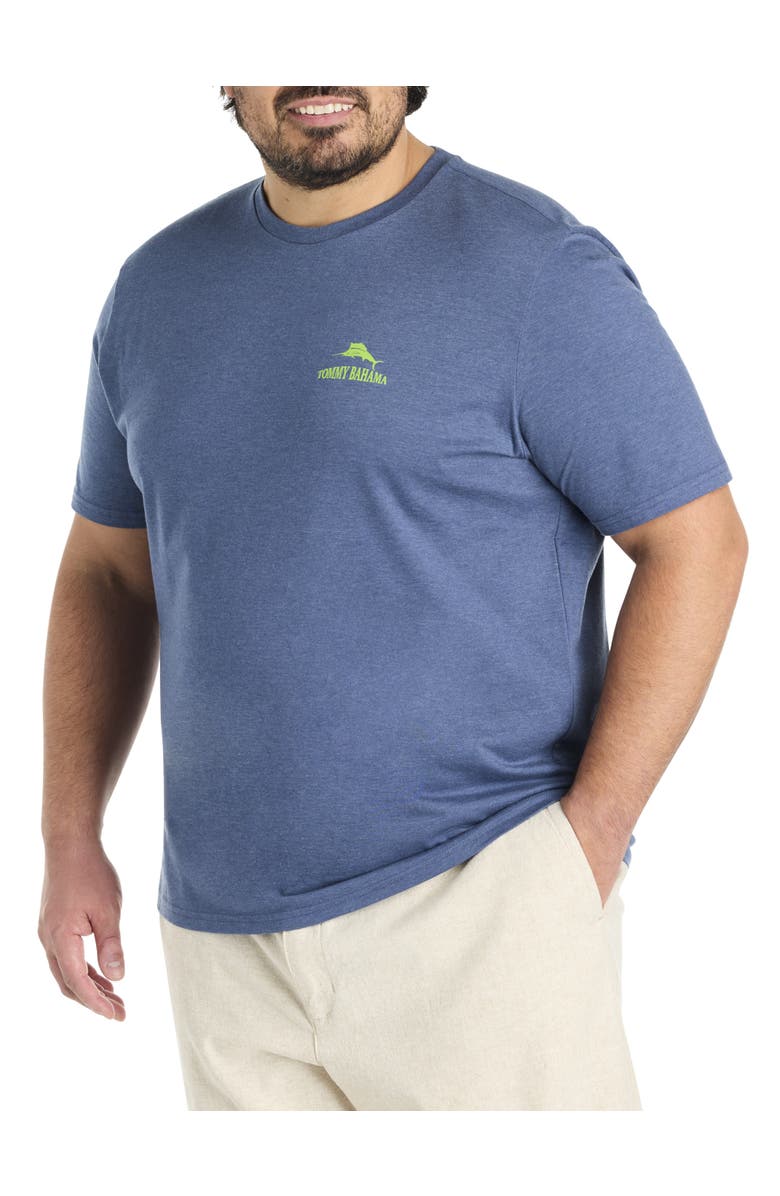 Tommy Bahama Big & Tall Happy Go Lucky Graphic Tee, Alternate, color, Navy Heather