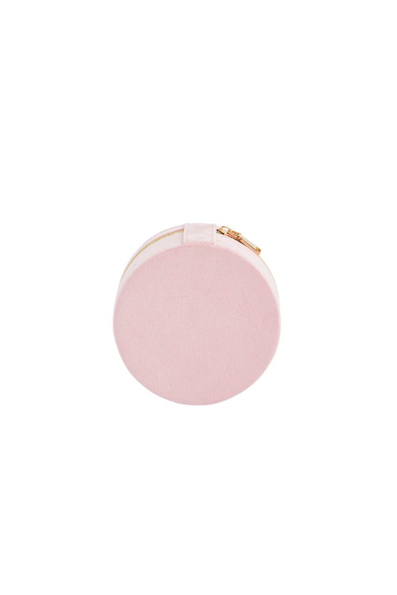 Ladybird Velvet Embroidered Circle Jewellery Box, Alternate, color, Light/Pastel Pink