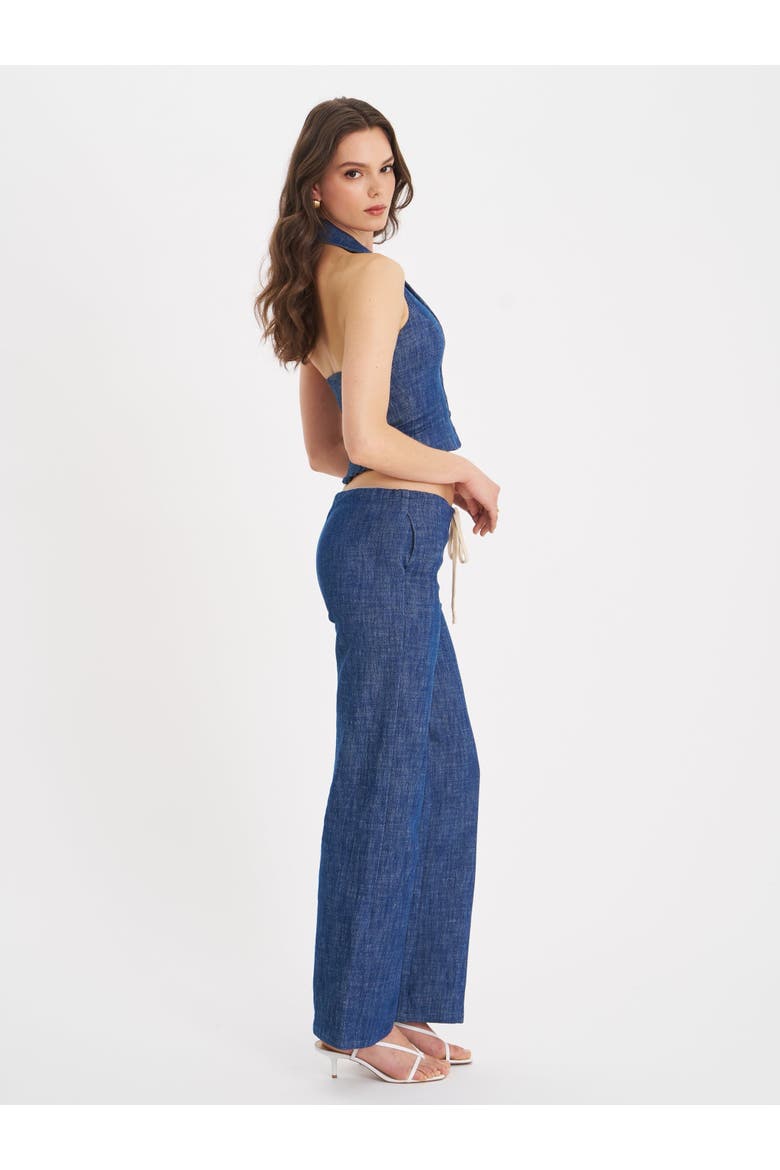 Raffaella Cotton Denim Straight Leg Pants, Alternate, color, Denim Blue
