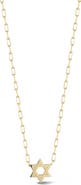 SPHERA MILANO 14K Gold Plated Sterling Silver Star of David Pendant Necklace