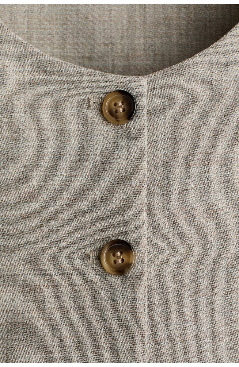 H&M Long Waistcoat, Alternate, color, Beige