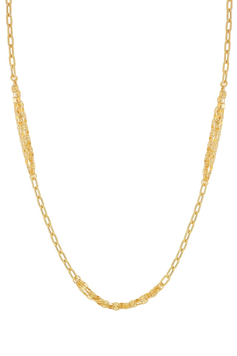 14K Gold Multilayer Chain Necklace, Main, color, 14K YELLOW GOLD