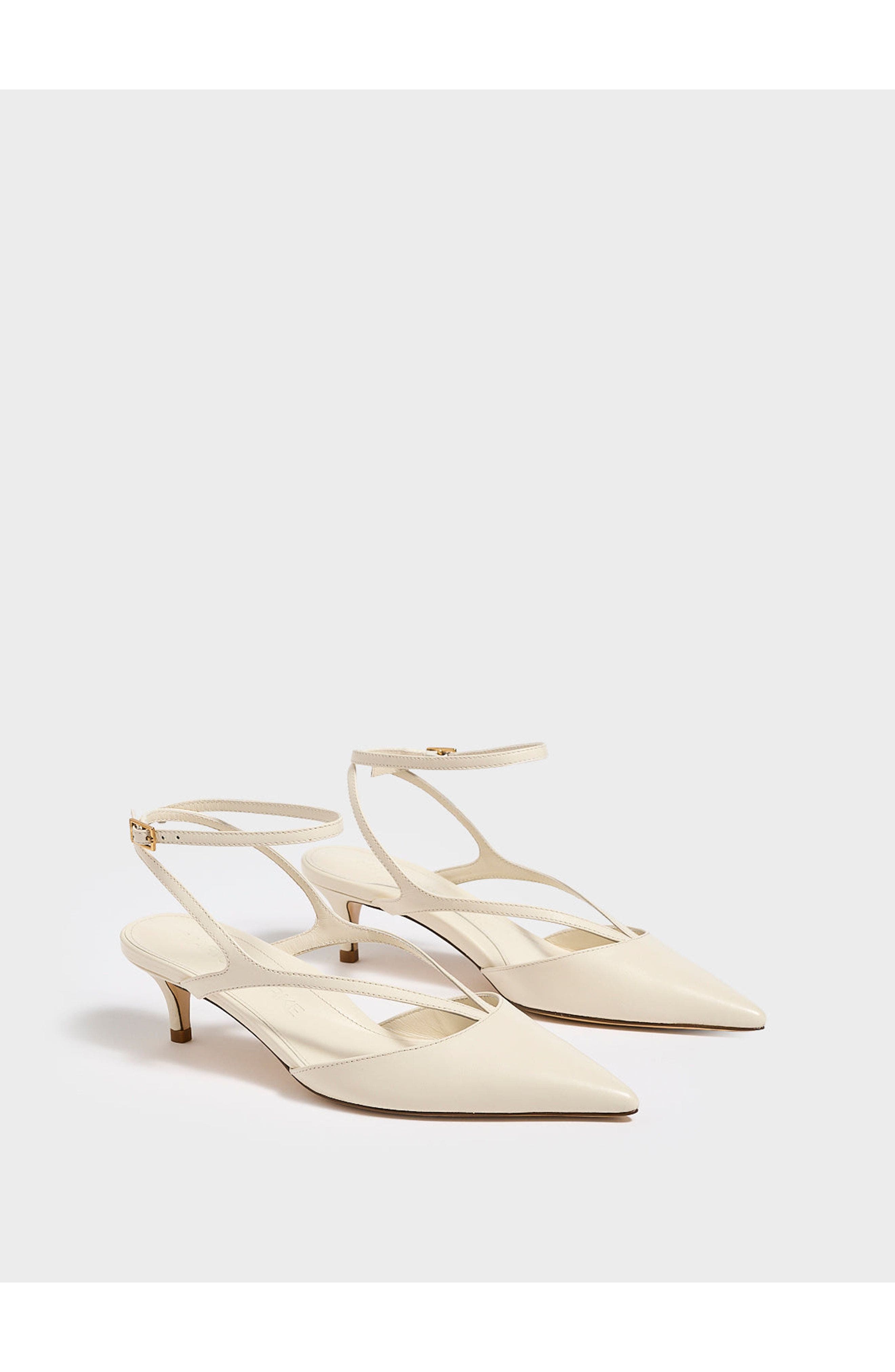 MARION PARKE Hazel Kitten Heel | Nappa, Alternate, color, Ivory