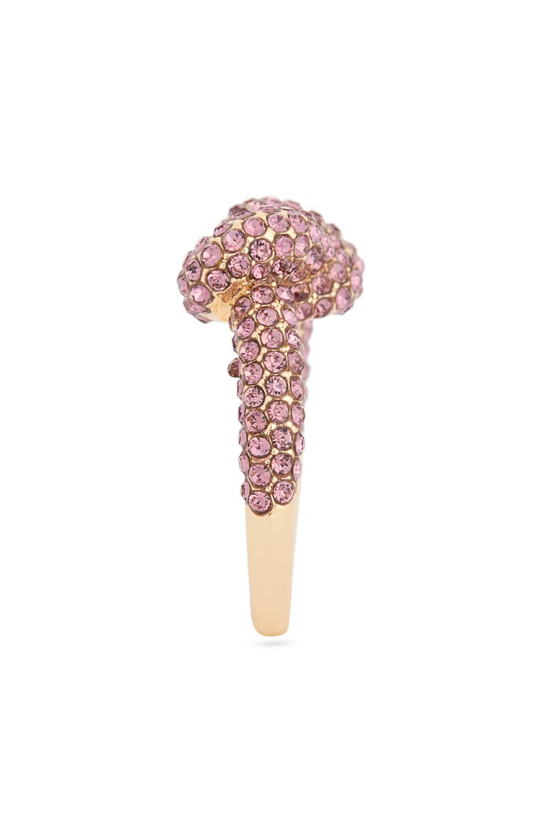 Pavé Crystal Knot Ring, Alternate, color, ROSE- GOLD