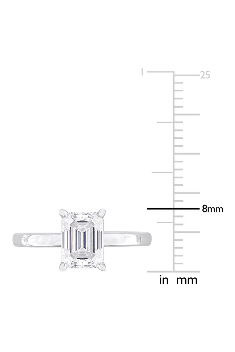 Sterling Silver Octagon-Cut Moissanite Ring, Alternate, color, SILVER/ WHITE