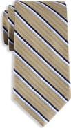 Oak Hill Premium by DXL Big & Tall Herringbone Striped Silk Tie