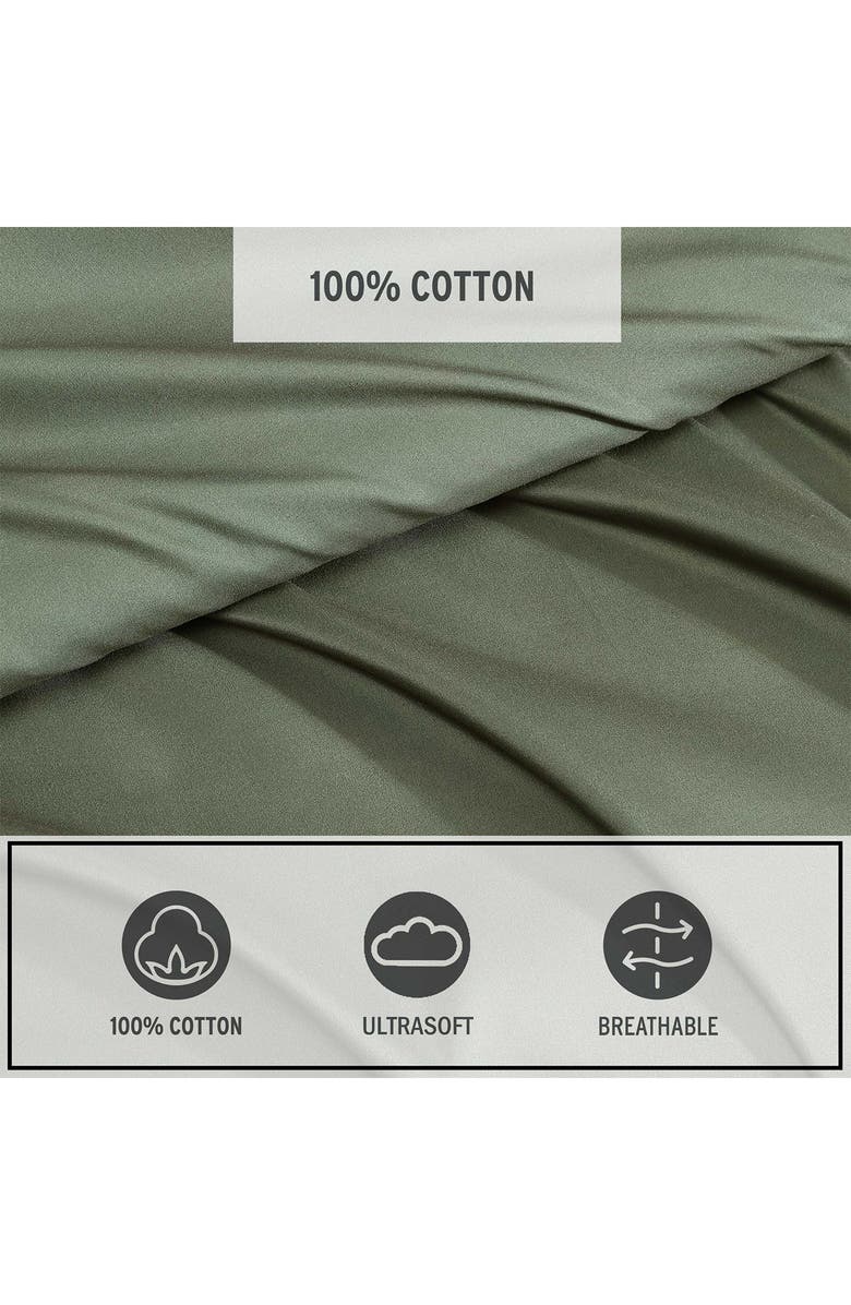 Eddie Bauer Logan Pastel Blue Cotton Twin Sheet Set, Alternate, color, Green