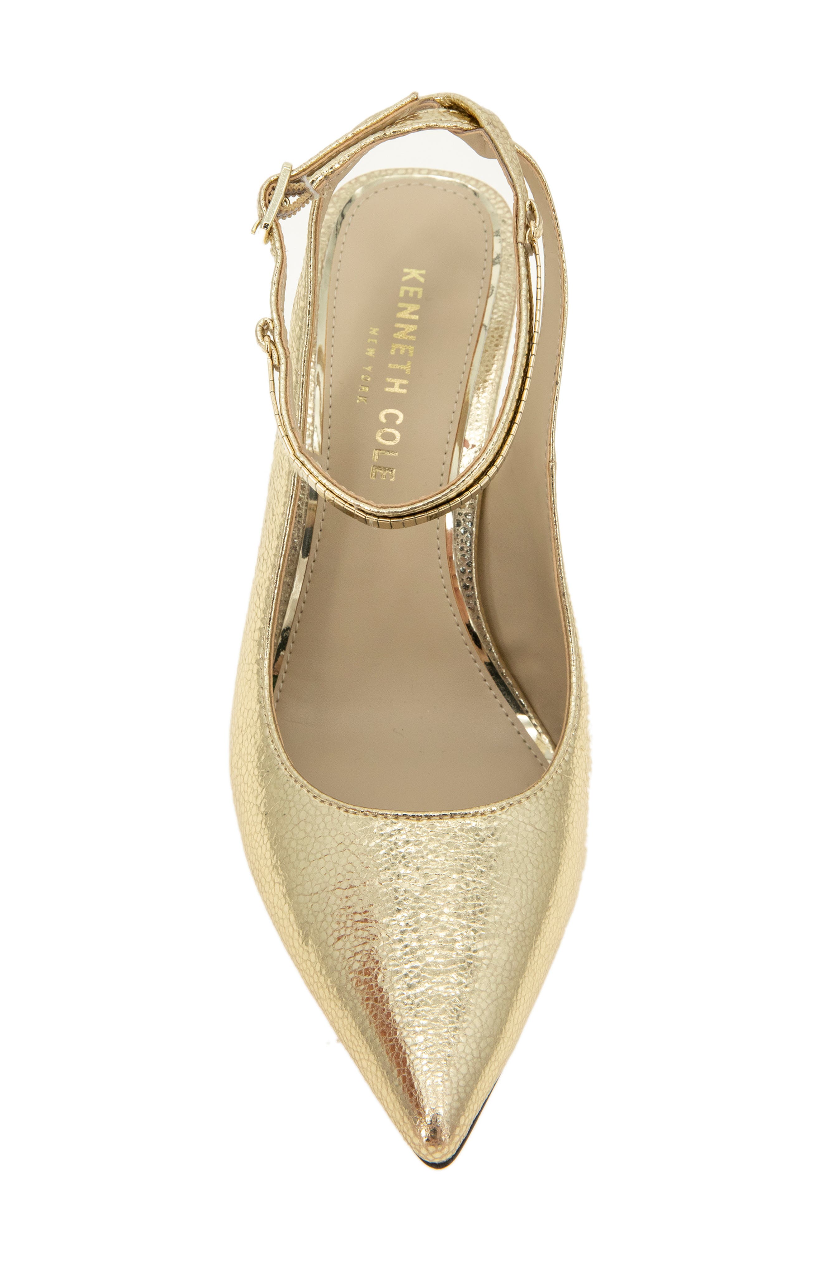 Romi Ankle Strap Pump, Alternate, color, GOLD